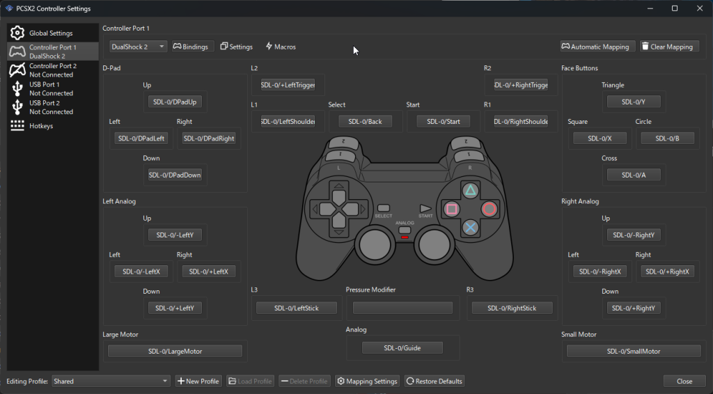 Supported Controllers in PCSX2